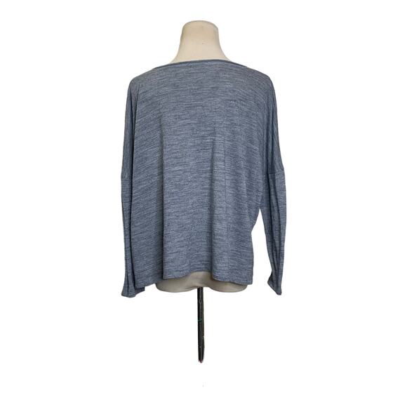 Oversize long sleeves boat neck gray top size M - Picture 4 of 6